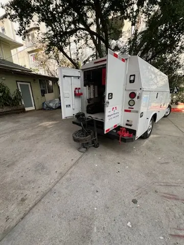Magnet Plumbing service vehicle on-site for Water Heater Repair in Little Hollywood